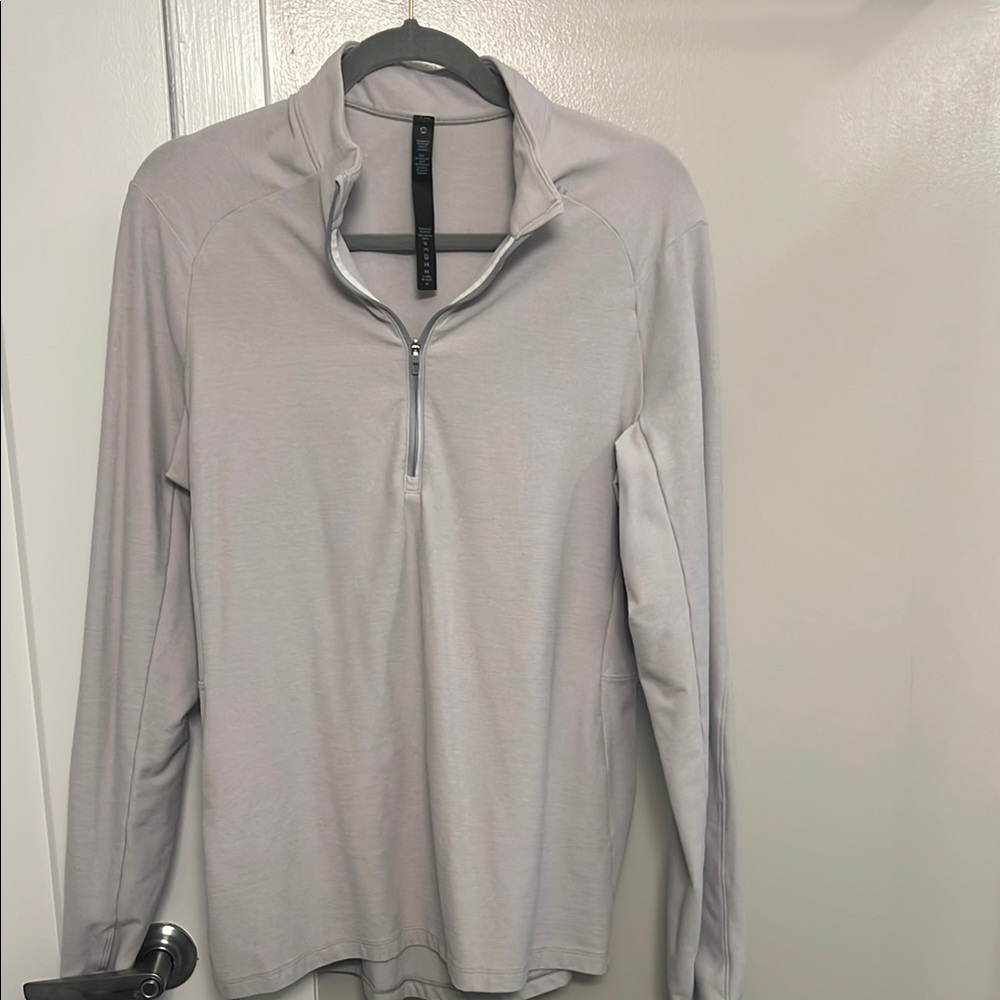 Lululemon Light Gray Quarter-Zip Pullover